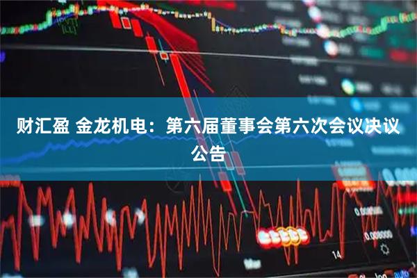 财汇盈 金龙机电：第六届董事会第六次会议决议公告