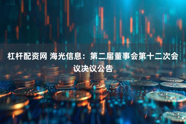 杠杆配资网 海光信息：第二届董事会第十二次会议决议公告