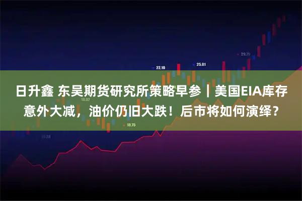 日升鑫 东吴期货研究所策略早参｜美国EIA库存意外大减，油价仍旧大跌！后市将如何演绎？