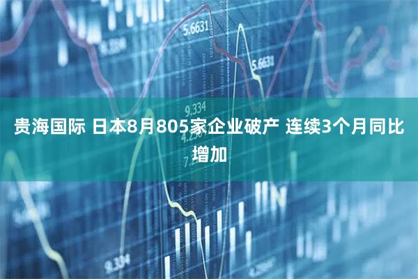 贵海国际 日本8月805家企业破产 连续3个月同比增加